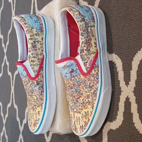 Vans Classic Where's Waldo Slip on Sneakers Limited Edition Women's 10 - Picture 7 of 16